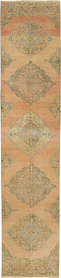 Vintage Turkish Hand-Knotted Runner - 2' 5" x 11' 1" (29" x 133")