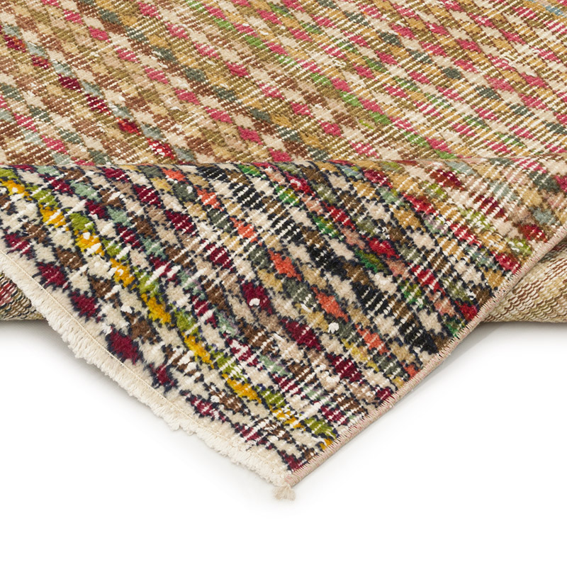 Alfombra Vintage Turca Anudada a Mano - 106 cm x 124 cm - K0088023