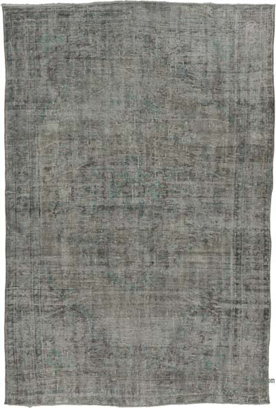 Boyalı El Dokuma Vintage Halı - 175 cm x 259 cm