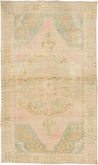 Vintage Turkish Hand-Knotted Rug - 4' 4" x 7' 3" (52" x 87")