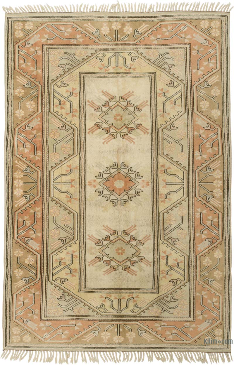 El Dokuma Vintage Halı - 200 cm x 300 cm - K0088031