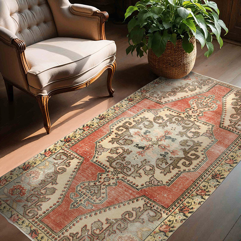 Vintage Turkish Hand-Knotted Rug - 4' 3" x 6' 7" (51" x 79") - K0088035