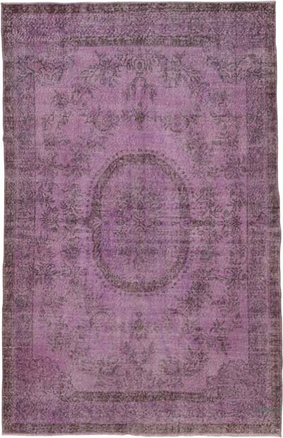 Boyalı El Dokuma Vintage Halı