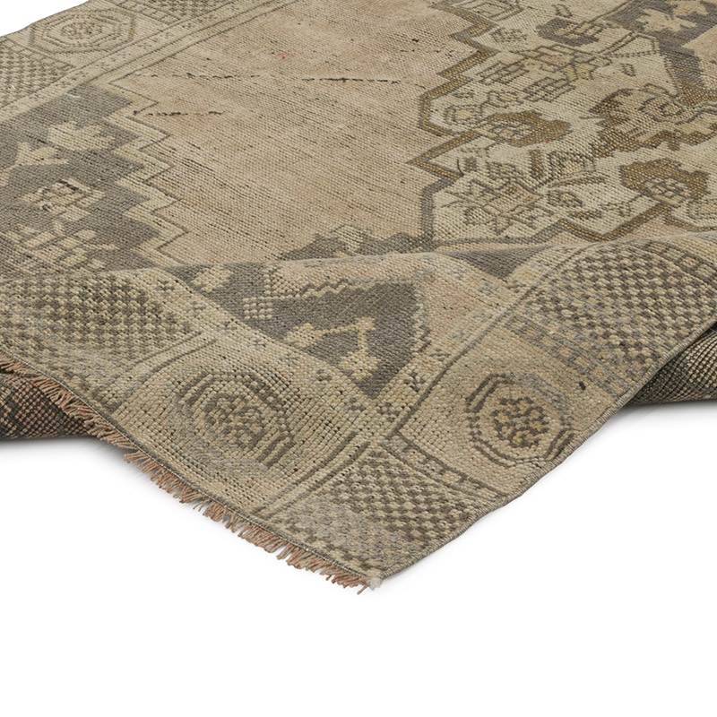 Alfombra Vintage Turca Anudada a Mano - 128 cm x 232 cm - K0088043