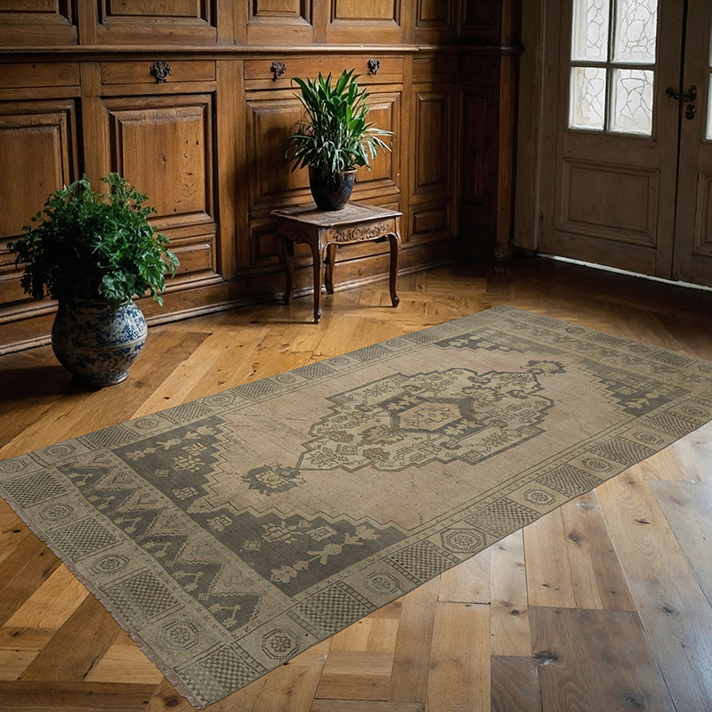 Vintage Turkish Hand-Knotted Rug - 4' 2" x 7' 7" (50" x 91") - K0088043