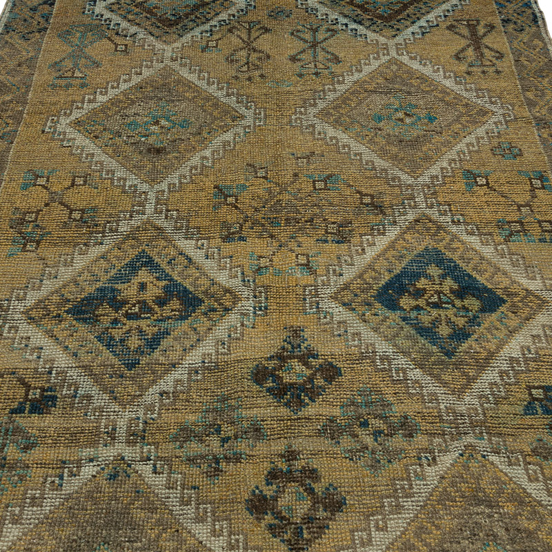 Alfombra Vintage Turca Anudada a Mano - 144 cm x 261 cm - K0088047