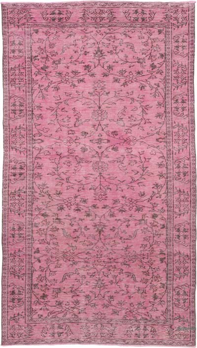 Boyalı El Dokuma Vintage Halı