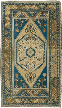 Vintage Turkish Hand-Knotted Rug - 130 cm x 230 cm