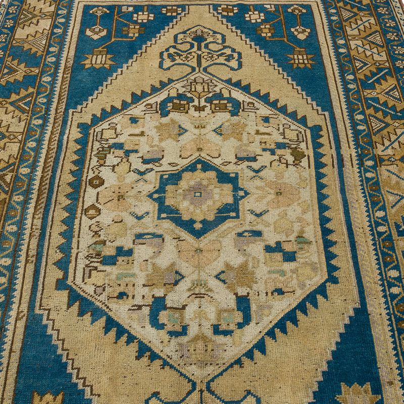 Alfombra Vintage Turca Anudada a Mano - 130 cm x 230 cm - K0088054
