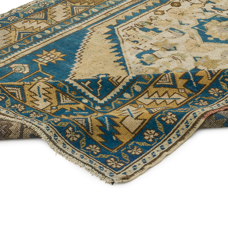 Alfombra Vintage Turca Anudada a Mano - 130 cm x 230 cm - K0088054