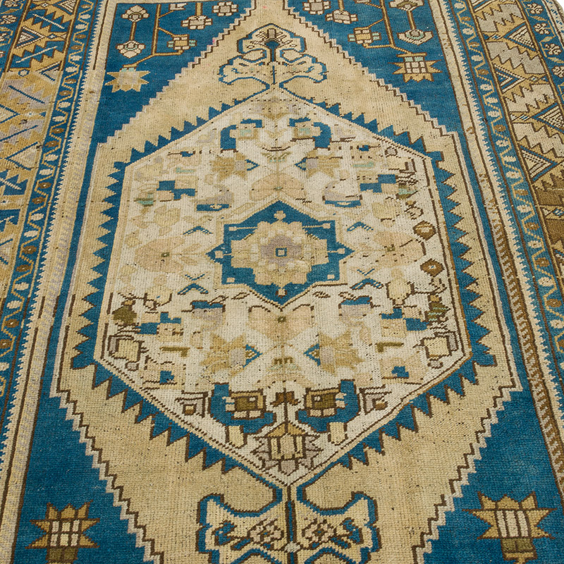 Alfombra Vintage Turca Anudada a Mano - 130 cm x 230 cm - K0088054