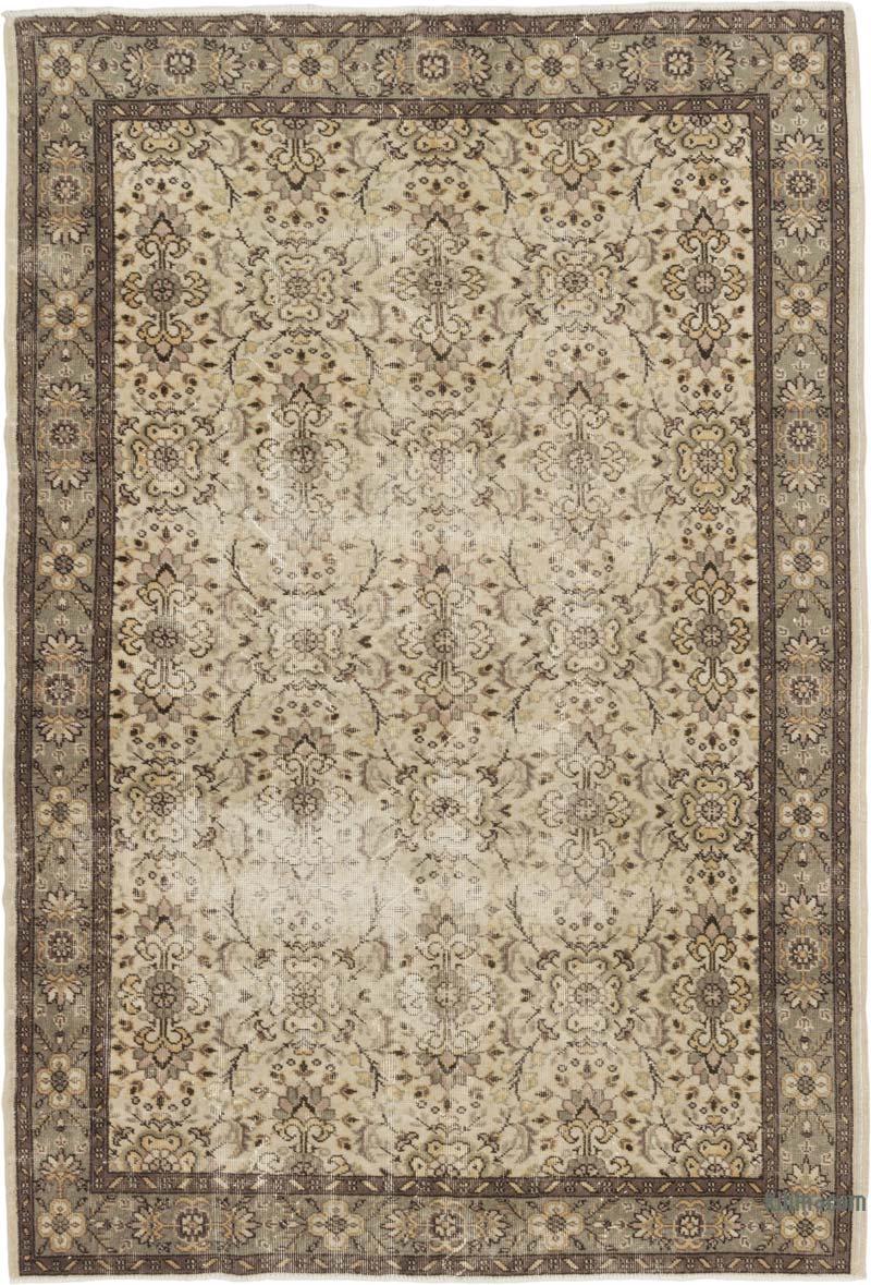 El Dokuma Vintage Halı - 178 cm x 261 cm - K0088055