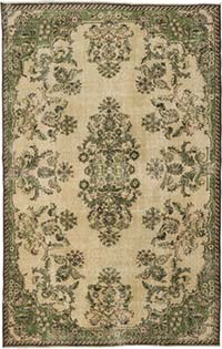Vintage Turkish Hand-Knotted Rug - 5' 9" x 9' 1" (69" x 109")