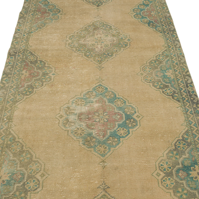 Vintage Turkish Hand-Knotted Runner - 3' 7" x 10' 4" (43" x 124") - K0088060