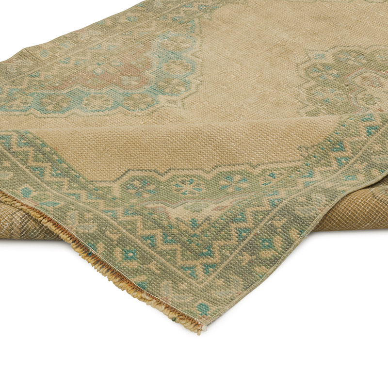Vintage Turkish Hand-Knotted Runner - 3' 7" x 10' 4" (43" x 124") - K0088060