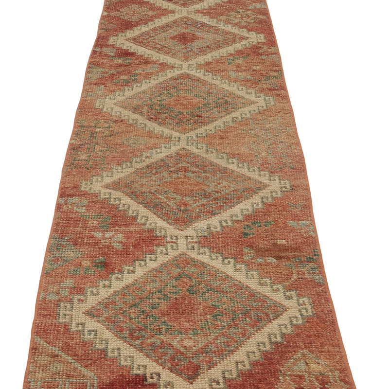 Vintage Turkish Hand-Knotted Runner - 1' 10" x 11' 3" (22" x 135") - K0088061