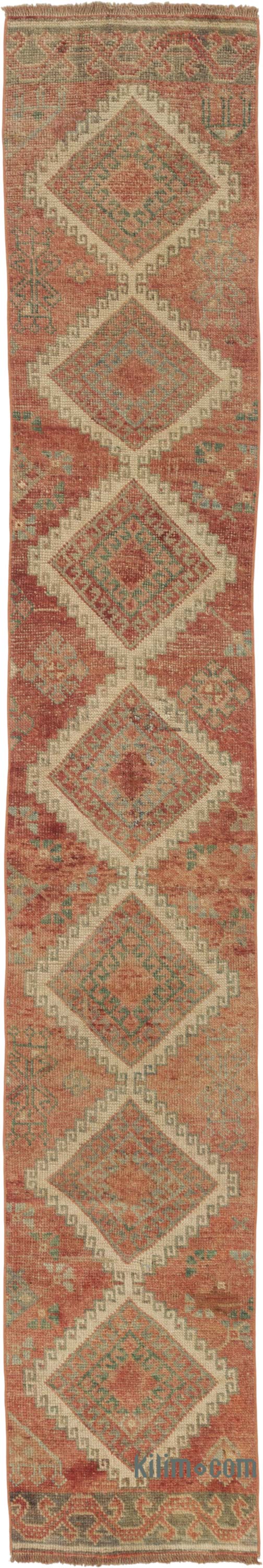 Vintage Turkish Hand-Knotted Runner - 1' 10" x 11' 3" (22" x 135") - K0088061