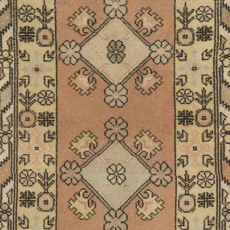 Pasillo Vintage Turco Anudado a Mano - 76 cm x 196 cm - K0088062