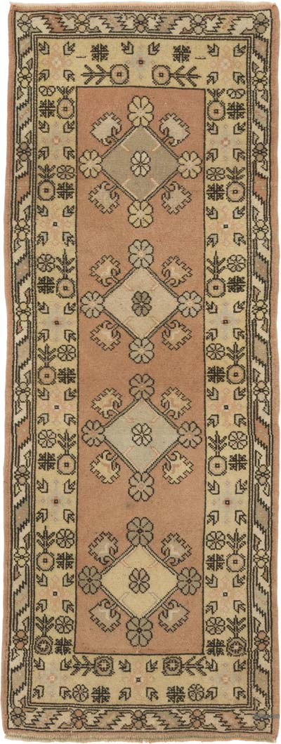 Vintage Turkish Hand-Knotted Runner - 2' 6" x 6' 5" (30" x 77")