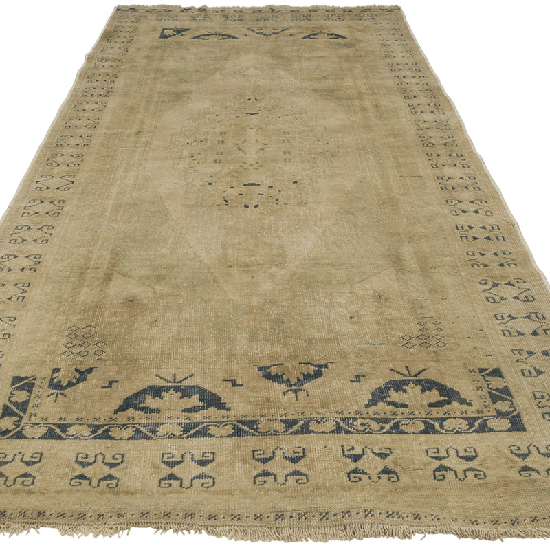 Pasillo Vintage Turco Anudado a Mano - 130 cm x 290 cm - K0088064
