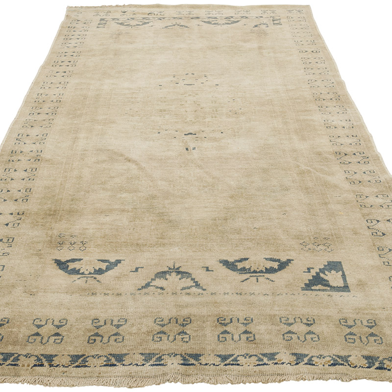 Pasillo Vintage Turco Anudado a Mano - 130 cm x 290 cm - K0088064