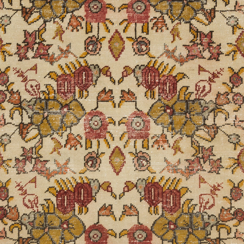 Vintage Turkish Hand-Knotted Rug - 3' 7" x 6' 11" (43" x 83") - K0088065