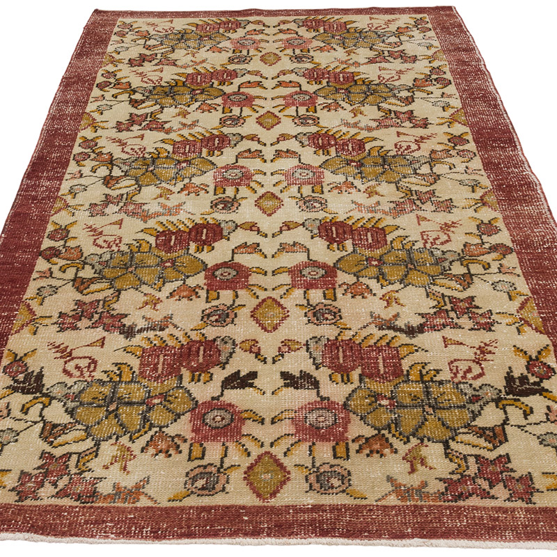 Vintage Turkish Hand-Knotted Rug - 3' 7" x 6' 11" (43" x 83") - K0088065