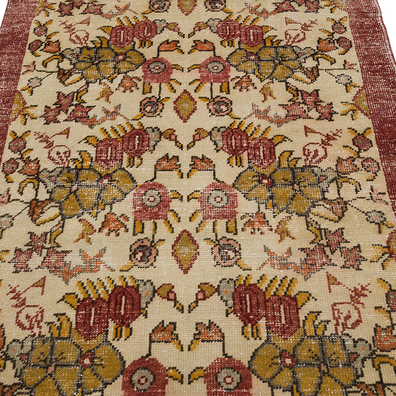Vintage Turkish Hand-Knotted Rug - 3' 7" x 6' 11" (43" x 83") - K0088065