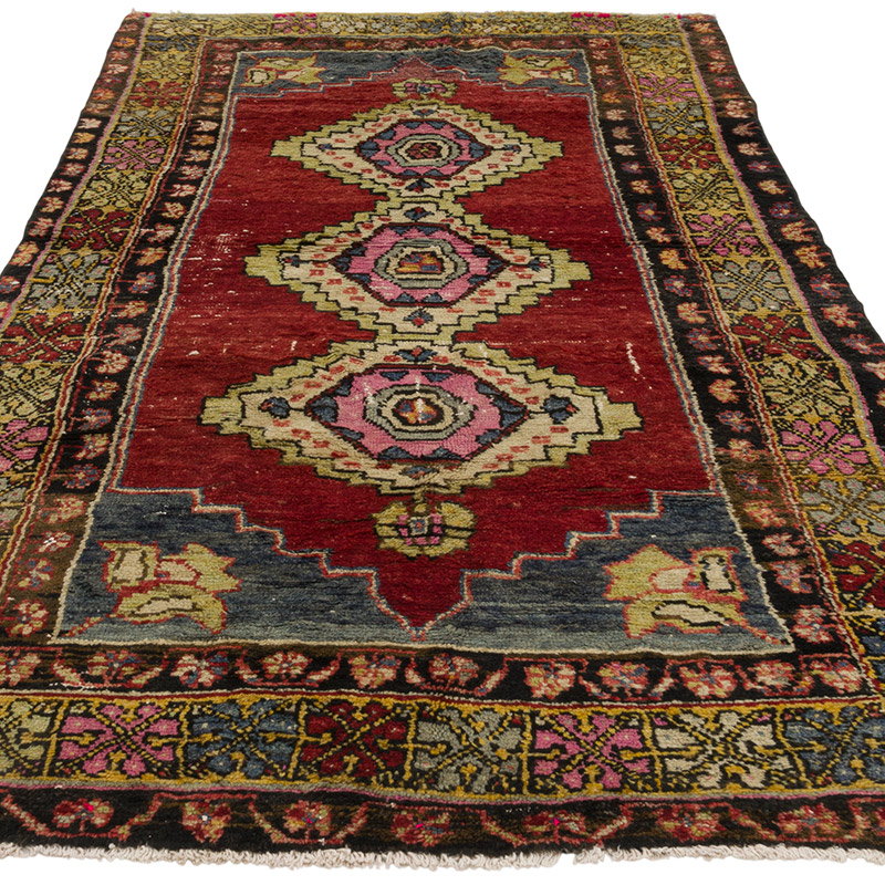 Vintage Turkish Hand-Knotted Rug - 4' 4" x 8' 6" (52" x 102") - K0088066