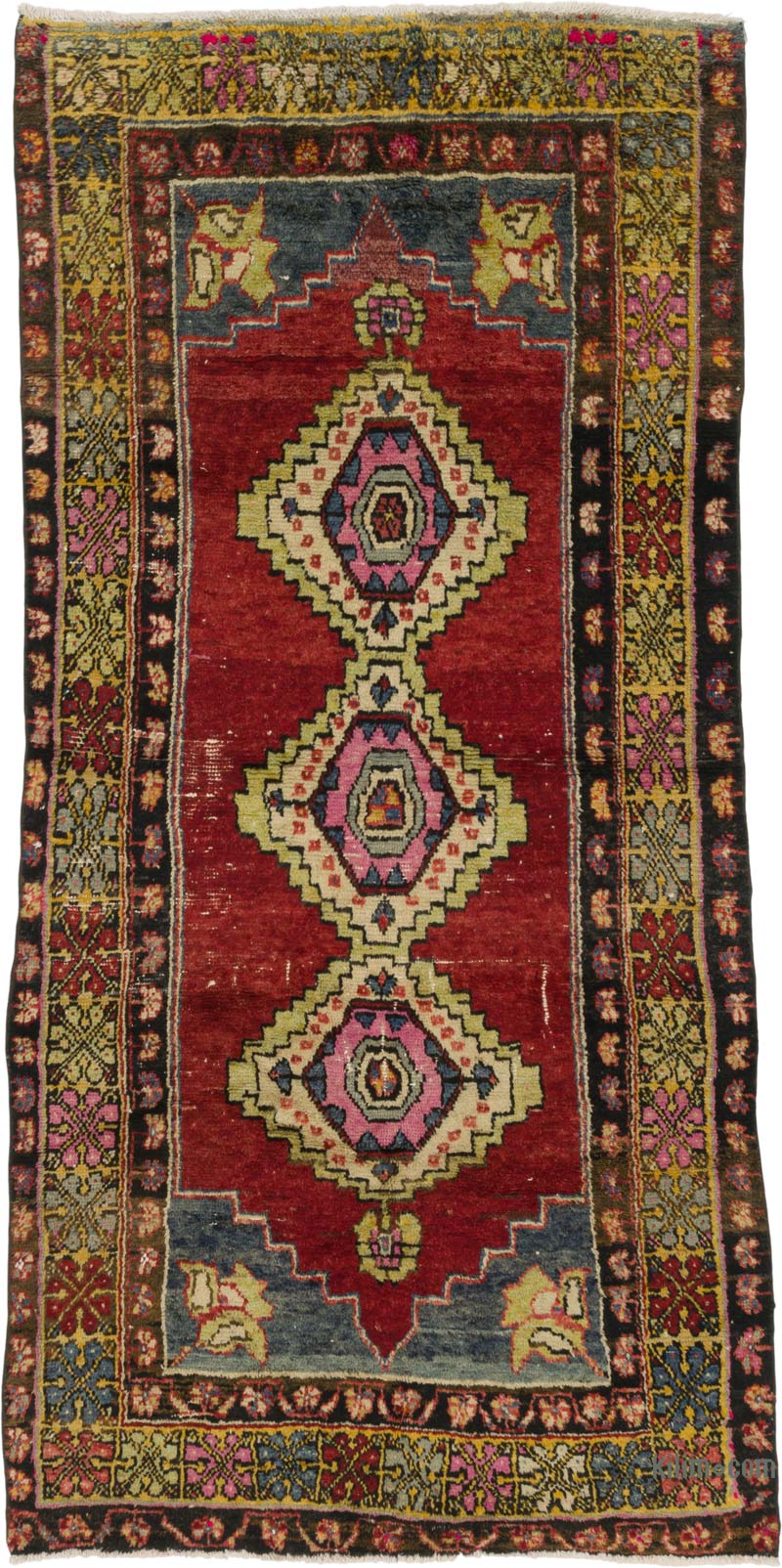 Vintage Turkish Hand-Knotted Rug - 4' 4" x 8' 6" (52" x 102") - K0088066