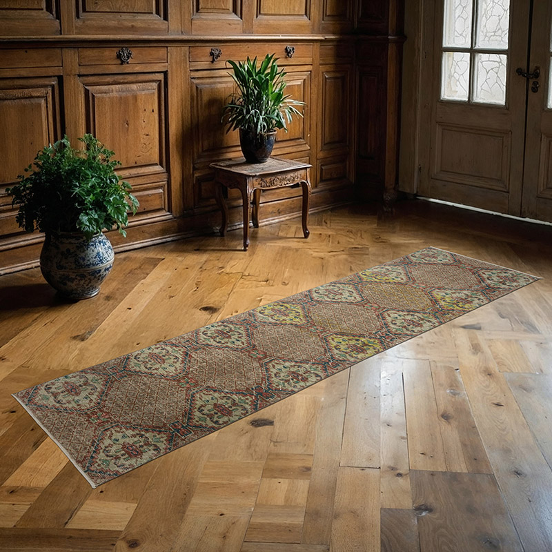 Pasillo Vintage Turco Anudado a Mano - 75 cm x 266 cm - K0088067