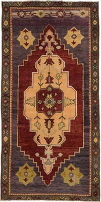 Alfombra Vintage Turca Anudada a Mano - 140 cm x 273 cm