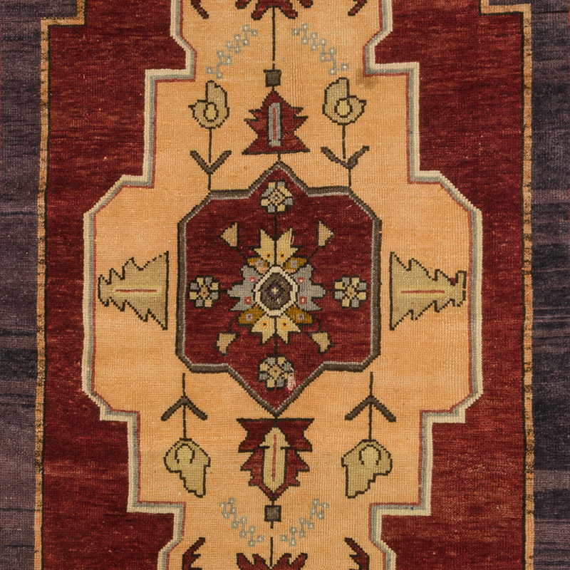 Alfombra Vintage Turca Anudada a Mano - 140 cm x 273 cm - K0088069