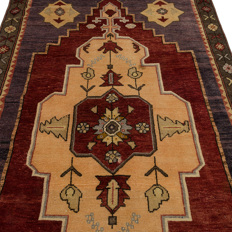 Alfombra Vintage Turca Anudada a Mano - 140 cm x 273 cm - K0088069