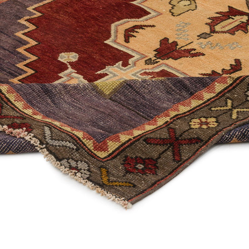 Alfombra Vintage Turca Anudada a Mano - 140 cm x 273 cm - K0088069