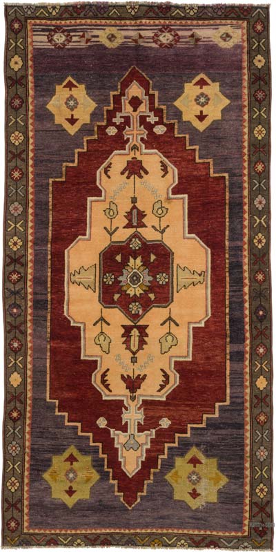 El Dokuma Vintage Halı - 140 cm x 273 cm