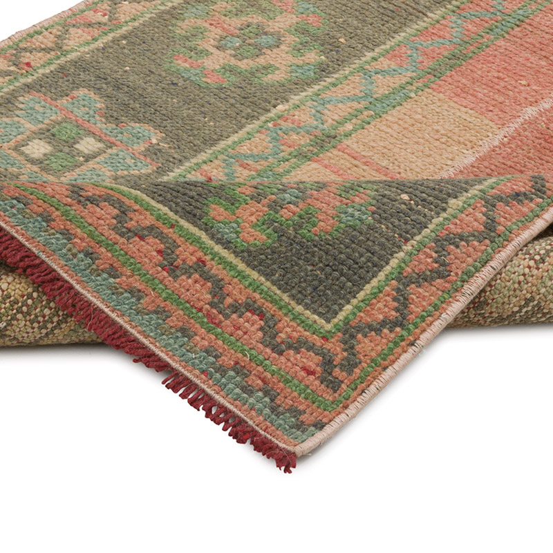 Pink Vintage Turkish Hand-Knotted Runner - 2' 2" x 11' 1" (26" x 133") - K0088071