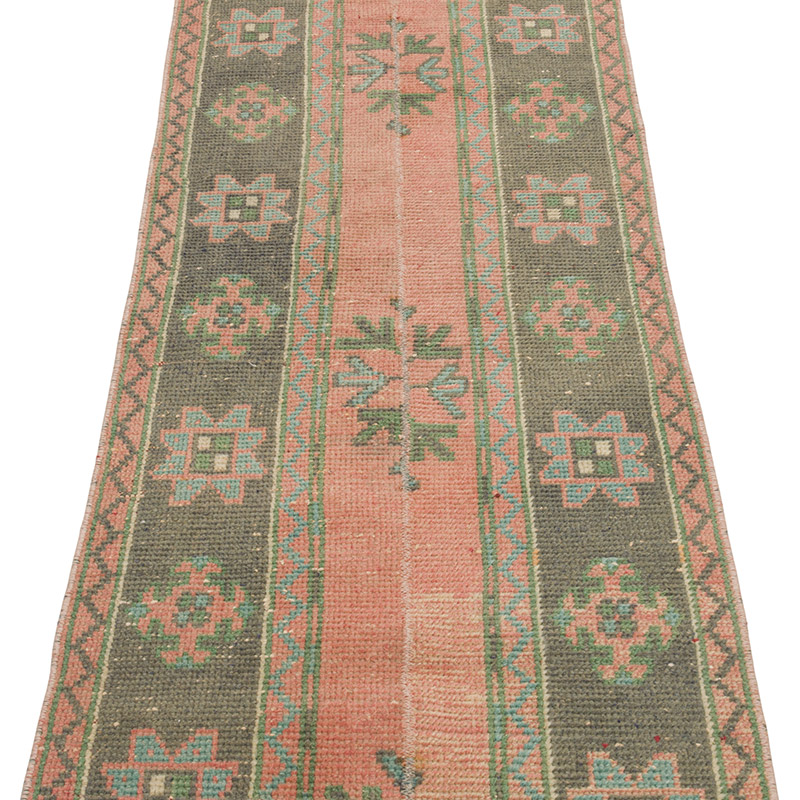 Pink Vintage Turkish Hand-Knotted Runner - 2' 2" x 11' 1" (26" x 133") - K0088071