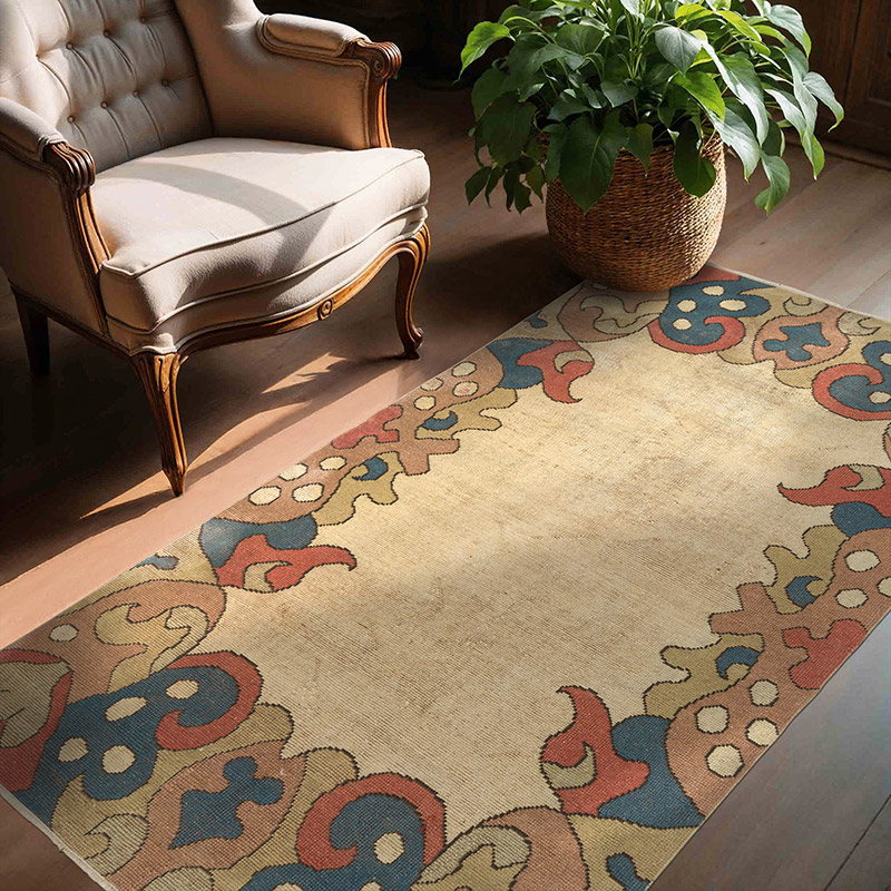 Vintage Turkish Hand-Knotted Rug - 4' 3" x 6' 4" (51" x 76") - K0088072