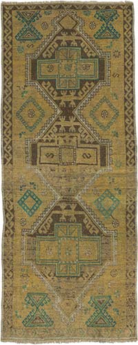 Vintage Turkish Hand-Knotted Runner - 4' 5" x 10' 10" (53" x 130")