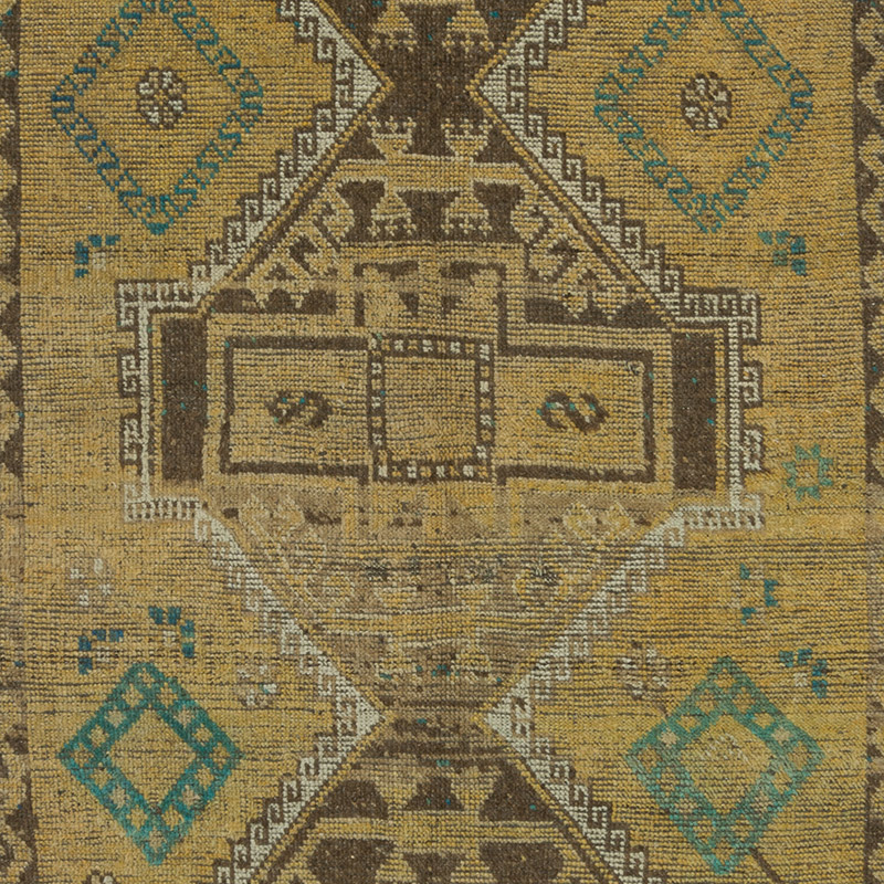 Vintage Turkish Hand-Knotted Runner - 4' 5" x 10' 10" (53" x 130") - K0088073
