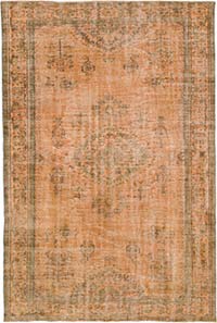 Over-dyed Vintage Hand-Knotted Turkish Rug