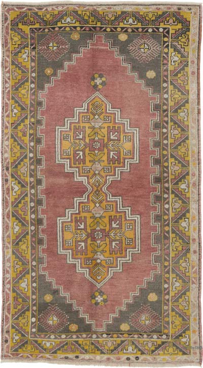 El Dokuma Vintage Halı - 121 cm x 217 cm