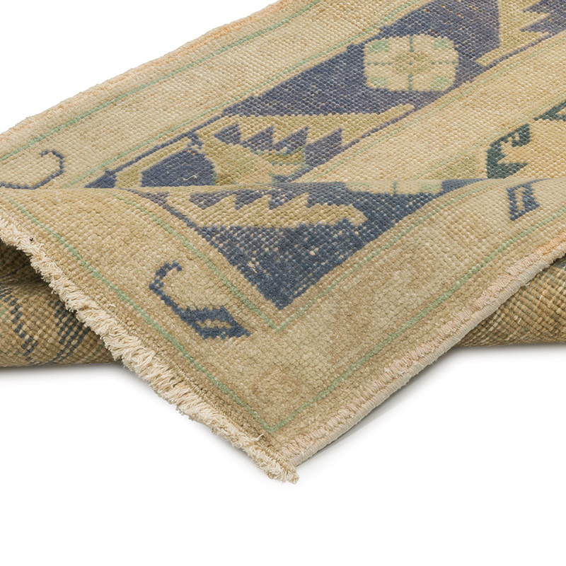 Pasillo Vintage Turco Anudado a Mano - 69 cm x 340 cm - K0088082