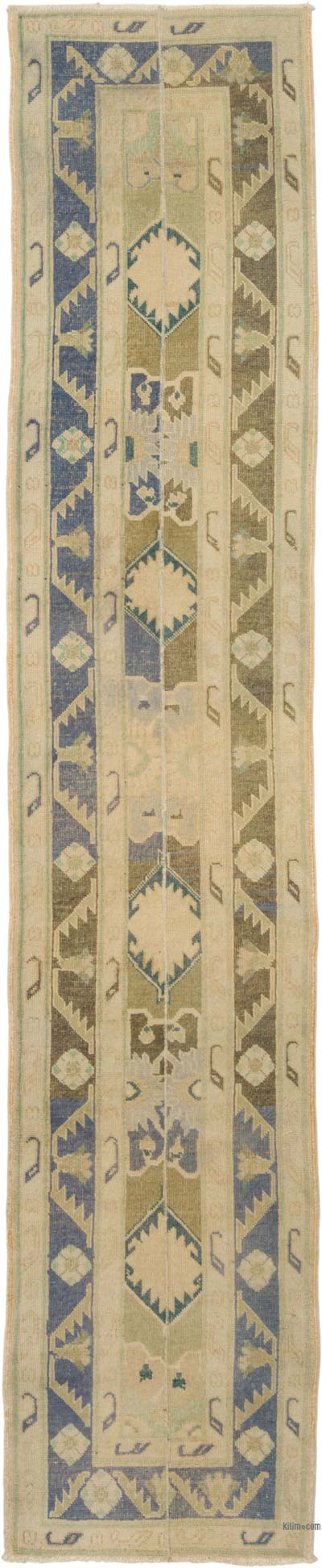 Vintage Turkish Hand-Knotted Runner - 2' 3" x 11' 2" (27" x 134")