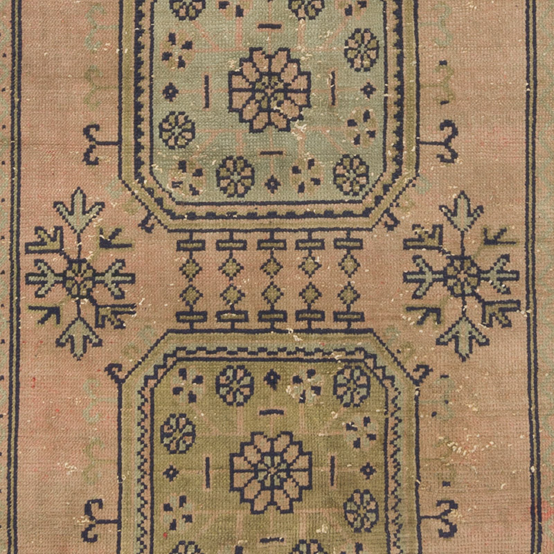 Pasillo Vintage Turco Anudado a Mano - 110 cm x 335 cm - K0088083