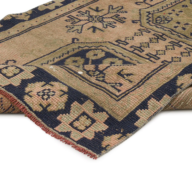 Pasillo Vintage Turco Anudado a Mano - 110 cm x 335 cm - K0088083