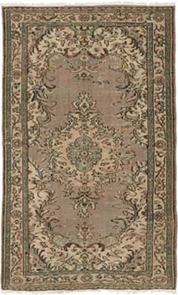 Vintage Turkish Hand-Knotted Rug - 5' 8" x 9'  (68" x 108")