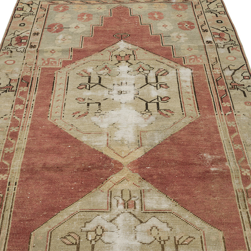 Alfombra Vintage Turca Anudada a Mano - 120 cm x 263 cm - K0088085