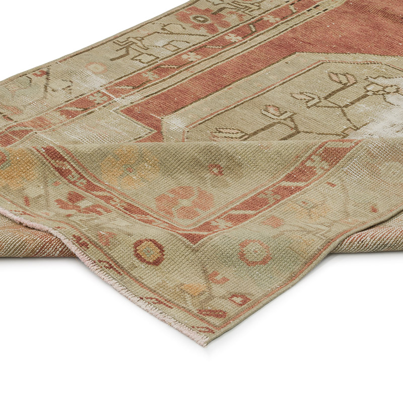 Alfombra Vintage Turca Anudada a Mano - 120 cm x 263 cm - K0088085